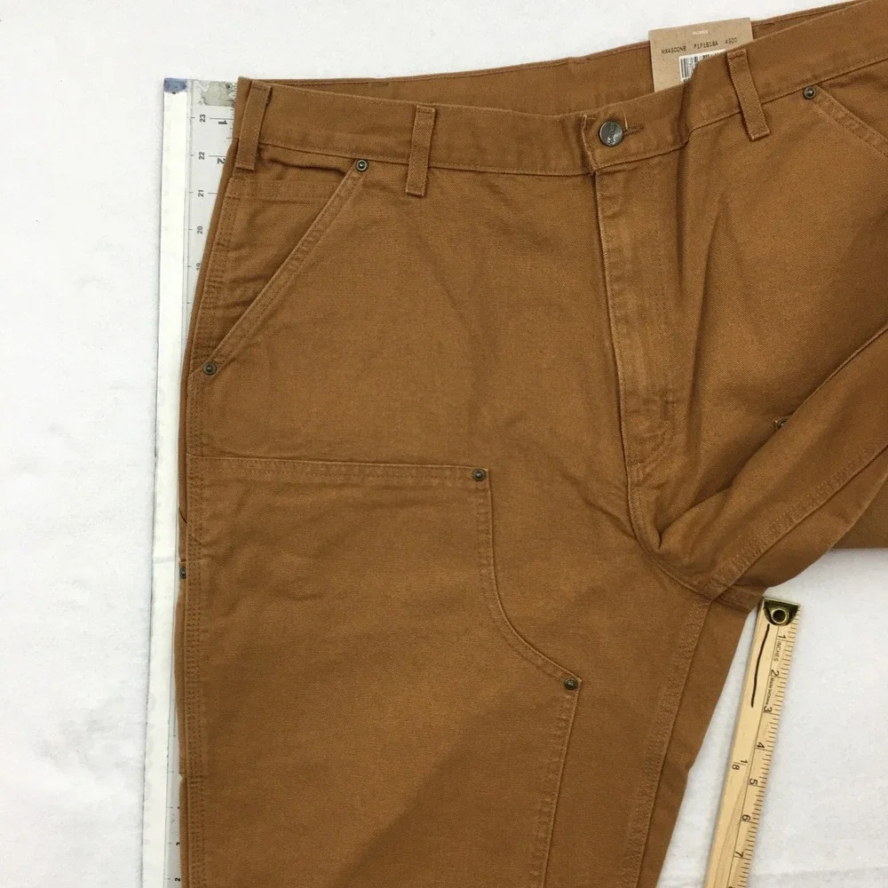 NEW! Carhartt Loose Original Fit Duck Double Front Work Dungaree Brown 38x32